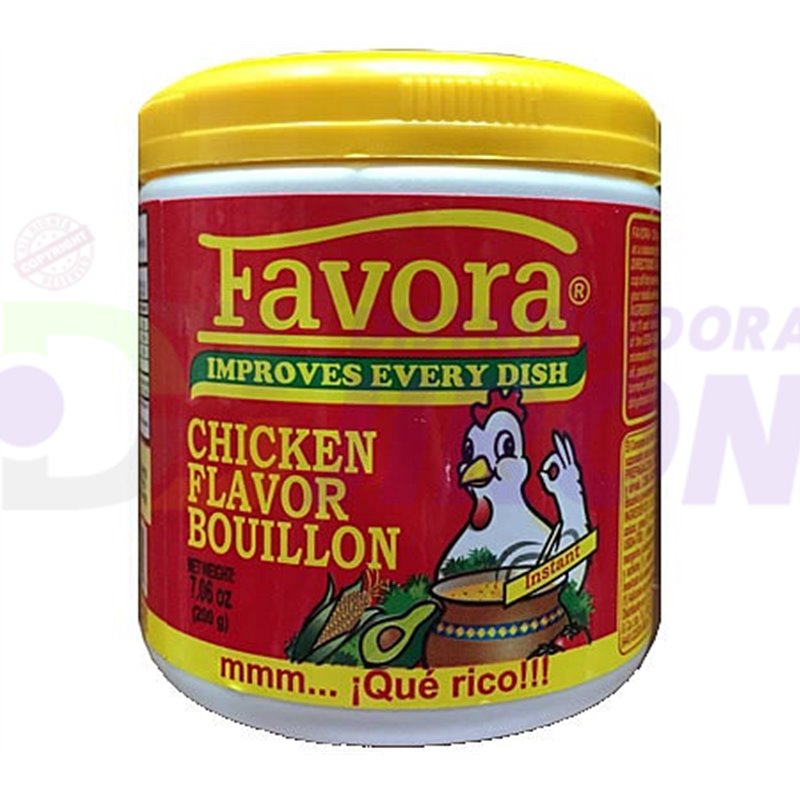 Favora Chicken Consomme. 200 gr. 3 Pack. Distribuidora Jirón
