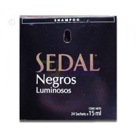 Sedal Shampoo Sachet 10 Ml. Luminous Blacks. 24 Pack.