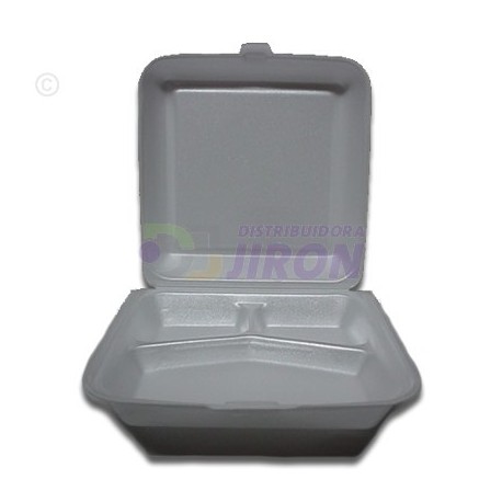 Food Container No. 8 With Compartments. 12 Count.