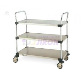 Stainless Steel Utility Cart. 3 Levels.