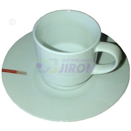 Cup with Plate Casa Bella. White.