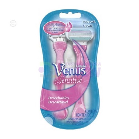 Venus Gillette Disposable. Sensitive. 2 Pack.