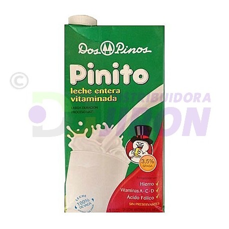 Dos Pinos Whole Milk. Pinito. Liquid. 1 Lt.