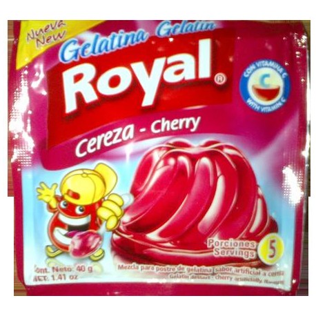 Royal Cherry Jello. 40 gr.