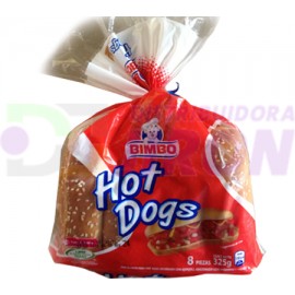 Pan Bimbo Hot Dog. 325 gr. 8 Piezas.