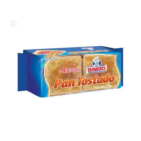 Bimbo Toasted Bread. 14 Pieces. 210 gr.