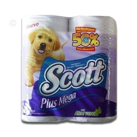 Papel Higienico Scott Plus Mega (4 rollos)