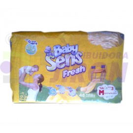 Baby Sens Diapers. Size M. 48 Pack.