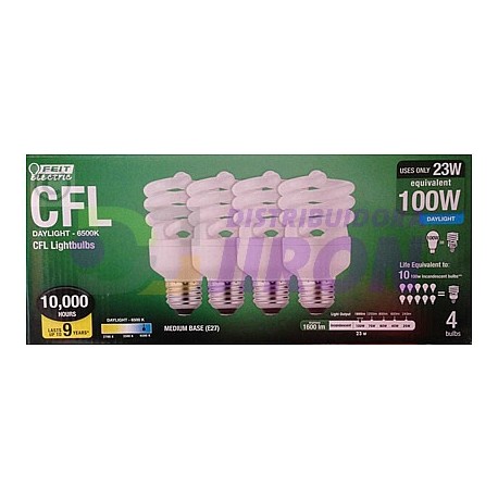 Lights of America. 100W-23W. Energy Saving Bulb.