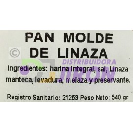Pan Molde de Linaza. 540 gr.
