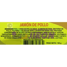 Jamón de Pollo Delmor. 150 gr.
