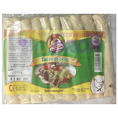 Tacos de Pollo. 10 Uni. 340 gr.