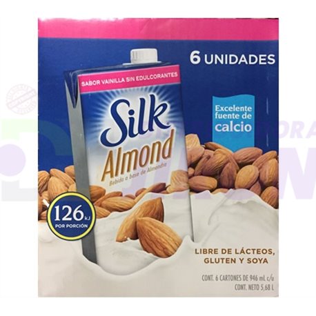 Silk Almendra. 946 ml. 6 Pack.
