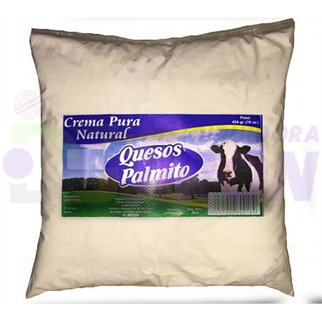 Pure Natural Sour Cream. Quesos Palmito. 454 gr.