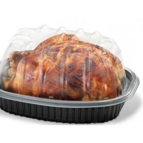 Roast Chicken Container w/Lid. Solo. 110 Count.