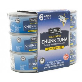 Member's Selection Yellow Fin Chunk Tuna in Oil. 6 Pack. 170 g.