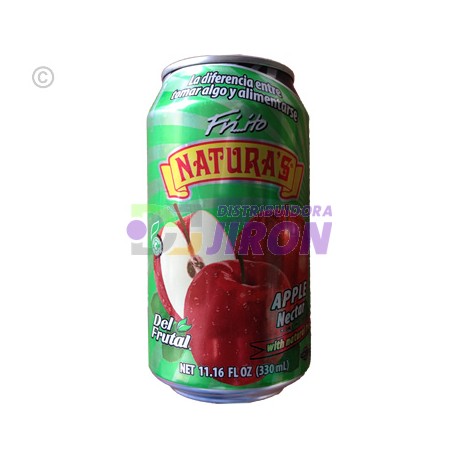 Apple. Naturas Canned Juice. 330 ml. 6 Pack.