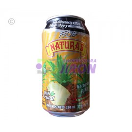 Pineapple. Naturas Canned Juice. 330 ml. 6 Pack.
