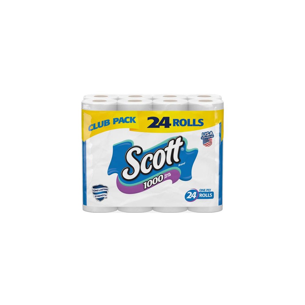 Papel Higienico Scott 24 Rollos de 1000 Hojas.