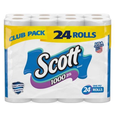 Papel Higienico Scott 24 Rollos de 1000 Hojas.