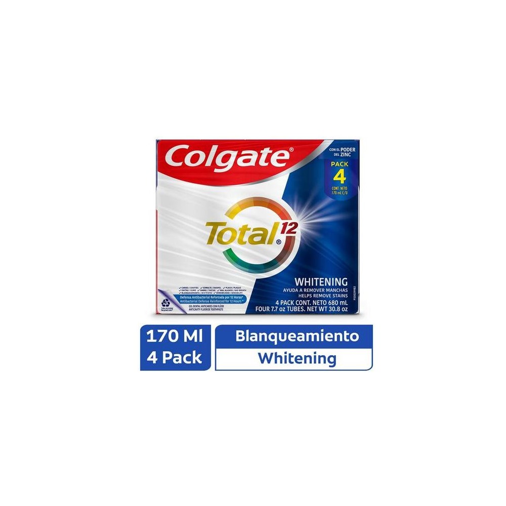 Colgate Total 12 Toothpaste. 4 Units - 170ml