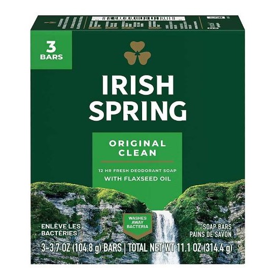 Jabón Irish Spring. 3 Pack.