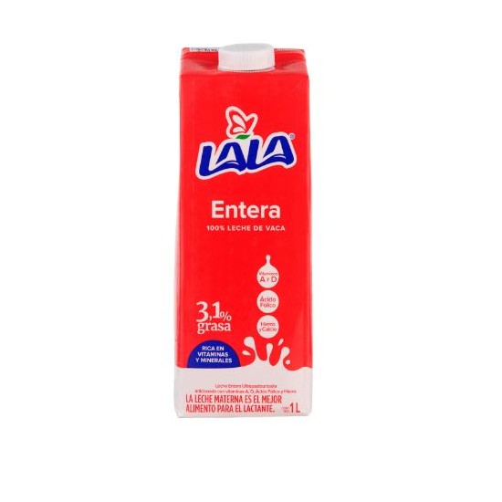 Lala Whole Milk. 1 Lt.