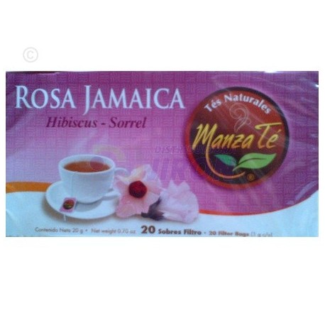 Té Rosa Jamaica Manza Té. 20 Pack.